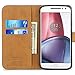 HOOMIL Moto G4 Case,Moto G4 Plus Case Premium Leather Case for Motorola Moto G (4th Gen) / Moto G Plus (4th Gen) Phone Wallet Case Cover (Black)