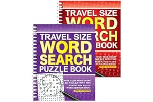 The Home Fusion Company Travel Size Puzzle Books Word Search Sudoku Or Cross Word Spiral Bound Over 100