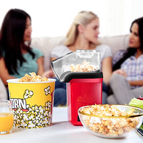 image for Popcorn Maker, Oneisall 1200W Fast Popcorn Machine, Hot Air Popcorn Po