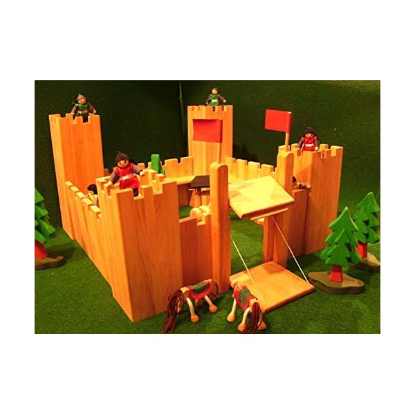 Ronneburg, Ritterburg aus Holz, Erle geölt – Bild 3