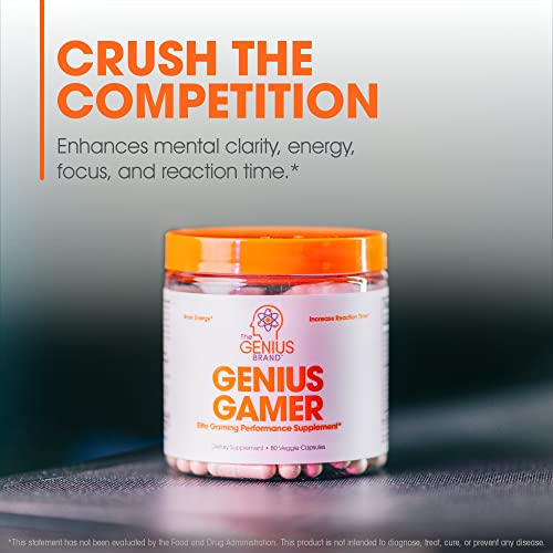 Genius Gamer, Gaming Focus Supplement, 80 Pills Elite Nootropic