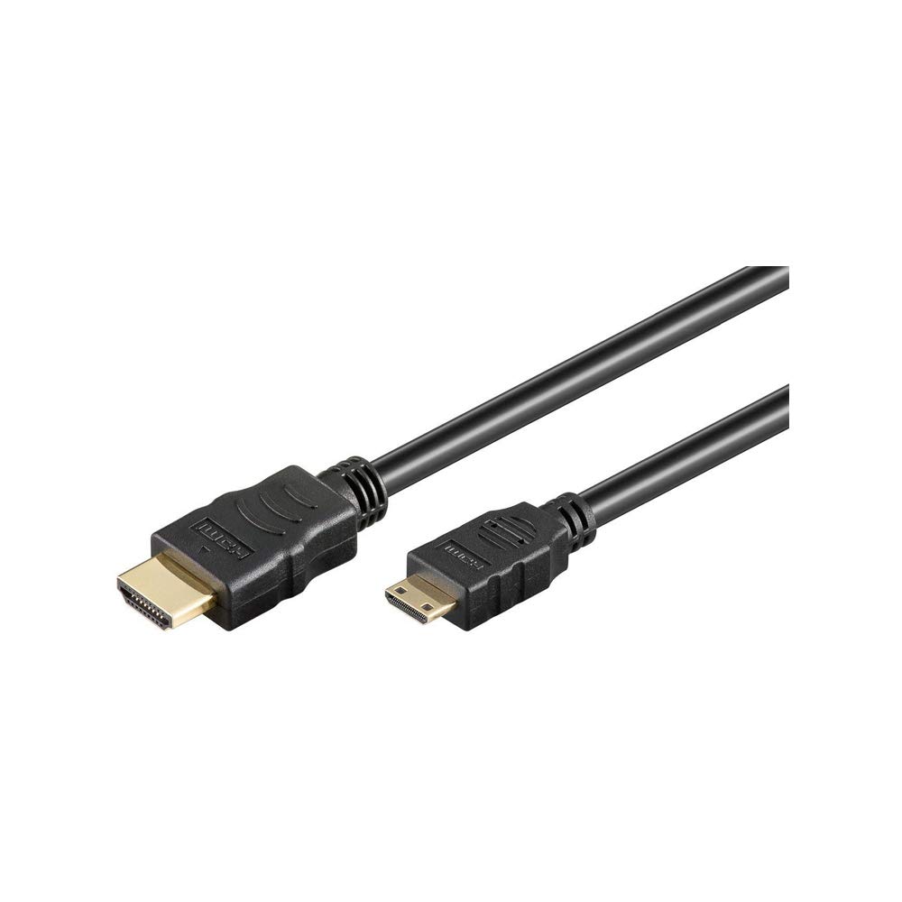 Goobay 31933 High Speed HDMI Cable with Ethernet, Gold-plated, Black, 6 mm Diameter, 3 m Cable Length