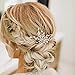 Olbye Wedding Hair Comb Crystal Bridal Hair Accessories Hair Comb for Wedding Head Piece (Gold)