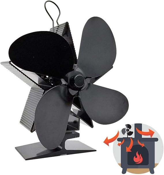 Knowled Ventilador de Chimenea sin energía para Estufas de Chimenea