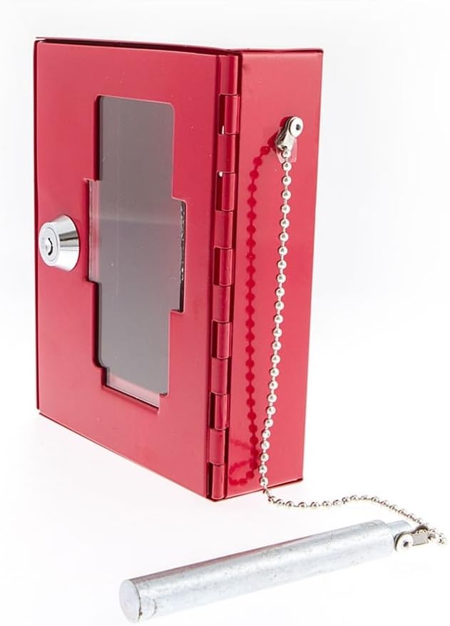 Sterling EB01 Emergency Key Box, with Brak Glass Hammer,Red,120mm x 150mm x 40mm - Image 5