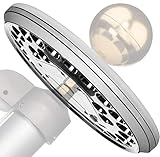 Deluxe Solar Flag Pole Light, Flag Light, LED Downlight for Most 15 to 25 Ft In-Ground Flag Poles, Fits 0.5" Wide Flag Ornament Spindles (Deluxe Silver)