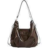 NIOUK Shoulder Bag for Women Backpack with Adjustable Strap Satchel Handbag Women Purses Large Daily Bags (brown)
