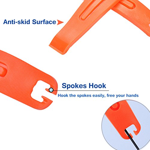 3 Pcs/Set Bike Tire Levers Nylon Tyre Spoon, KEWAYO Cycling Bicycle Tire Repair Kits - Premium Hardened Plastic Levers to Repair Bike Tube for Road Cyclists