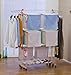Foldable, Rolling, Stainless Steel Rods & Compact Storage Laundry Clothes Drying Rack System, Made-in-Korea, Premium Size