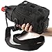 Water Bottle Carrier with Shoulder Strap for Walking 1l or 2 liter Water Bottle Holder Bag - Great for Sport Running Bicycle and Hiking 16 Oz to 40 oz - Molle Pouch Hydration Black - by P&P4EVER
