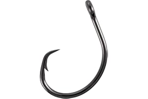 Dr.Fish 30 Pack Circle Hooks 3X Strong in-Line for Saltwater & Freshwater, Live Bait Non-Offset Fishing Hooks for Striper, Catfish, Mackerel, Bass, Tuna