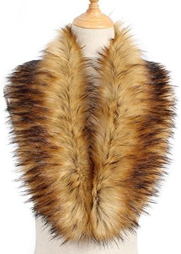 Faux Fur Collar Women's Neck Warmer Scarf Wrap Gatsby 1920s Shawl Accessories