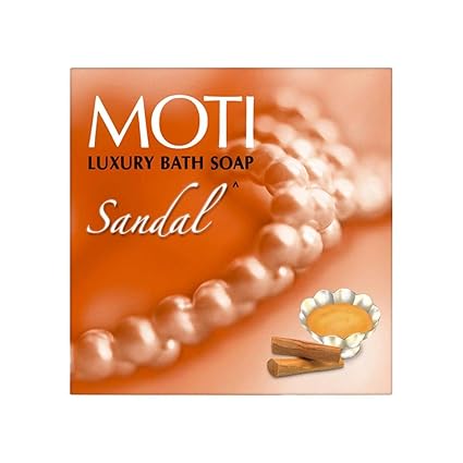 Moti Luxury Bath Soap, Sandal, 150 g (Pack of 5)