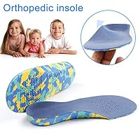 tesyyke 1 Pair Children Orthopedic EVA Insoles Flat Foot Arch Support Insole Pain Relief Sport Shoes Pad
