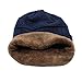 Tirain Men's Stylish Slouchy Knit Beanie Hats Fleece Lined Skull Ski Caps (One size, Navy blue)