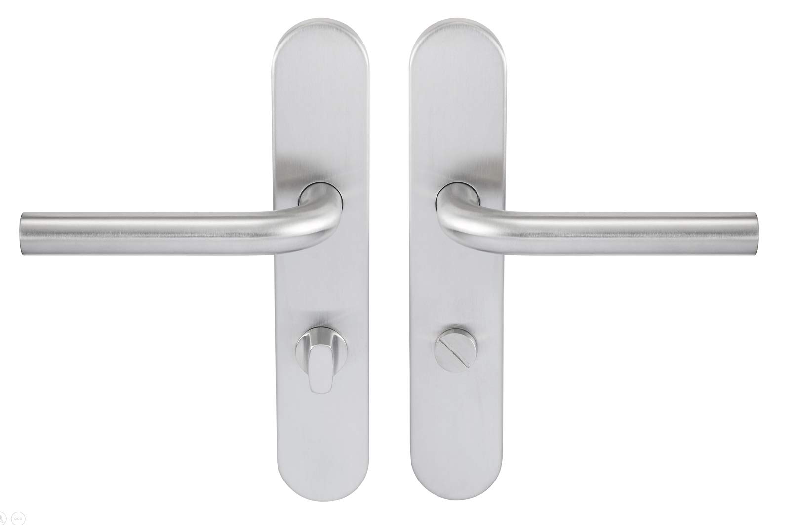 Bricard Tempo Pop 66460 Stainless Steel Handle on Plate for Bathroom Doors and Toilets (with Lock)