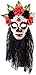Forum Novelties Women's Day Of The Dead Senora Lace Mask, Black, One Size