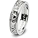 Ladies Sterling Silver Claddagh Wedding Ring SL-SD8. Made in Ireland.