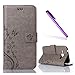 Galaxy J5 Case,Samsung Galaxy J5 Case,EMAXELER Stylish Wallet Case [Kickstand Flip Case][Credit Cards Slot][Cash Pockets] PU Leather Flip Wallet Case with Stand For Samsung Galaxy J5--Gray