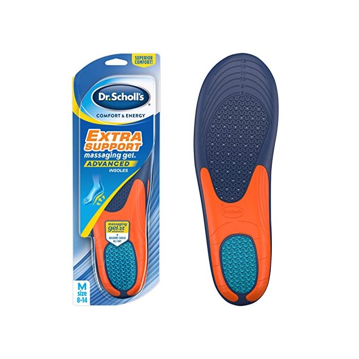 Dr. Scholl’s Extra Support Insoles Superior Shock Absorption and Reinforced Arch Support for Big & Tall Men to Reduce…