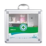 Glosen Wall Mounted and Portable Type 3 Layers Metal Storage Container with Child Safety Lock Household Medicine Cabinet Green