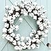 GTIDEA 3 Pack Cotton Stems 30 Balls Cotton Flowers Plant Natural Dried Floral Arrangement for Farmhouse Home Table Vase Filler Party DIY Wreath Decor (22 Inch)