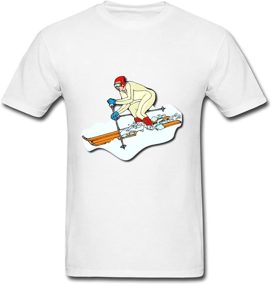 Snow Ski Men Pattern Tshirt In Xxlarge at Amazon Men’s Clothing store