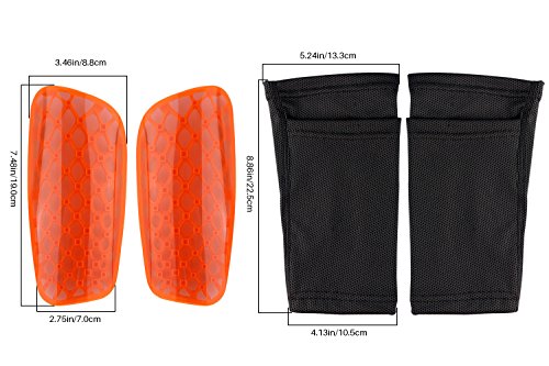 Adult Youth Soccer Shin Guards with Compression Calf Sleeves - 1 Pair Shin Pads + 1 Pair Calf Sleeves Lightweight Breathable Leg/Calf Protective Guards Soccer Equipment - Thumbnail 6