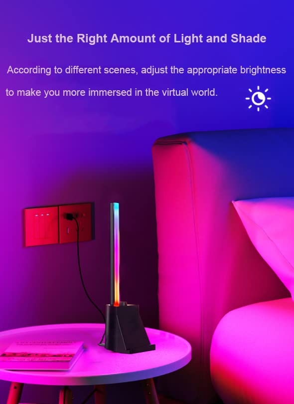 iLeefy Smart Led Light Bars,Smart RGB Table Lamp 142 Lighting Effects & 18 Music Modes and Music Sync Modes LED RGB Desk Lamp Ambiance Lights with Bluetooth APP Control for Party /Gaming/Room /TV/ PC