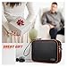 Alena Culian Travel Electronics Organizer, Double Layer PU Leather Cable Organizer Bag Portable Electronics Accessories Cases for Cable, Charger, Phone, USB, SD Card