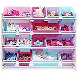 Stores Tot Tutors, Inc. Tot Tutors WO574 Forever Collection Wood Toy Storage Organizer, X-Large, White/Pink&Purple,