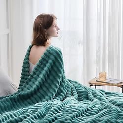 NEWCOSPLAY Super Soft King Blanket Light Teal