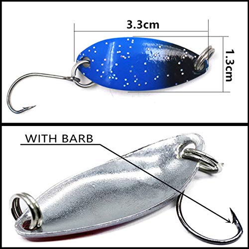 LiGG LiGG Forellenköder Bunt mit Einzelhaken Trout Spoon Set Spinnfischen Kunstköder Forellen Blinker Forellen Köder für… – Bild 5
