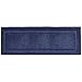 mDesign Large Modern Bath Mat Runner - Non-Skid Long Bath Mat - Oversized Machine Washable Bathroom Floor Carpet Rug - Extra Long - Hydra Collection - Navy Blue