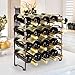 Auledio 4 Tiers Stackable Metal Wine Rack, 16 Bottles Freestanding Holder Organizer Storage for Kitchen, Bar, Pantry, Wine Cellar, Basement, Countertop, Cabinet - Bronze
