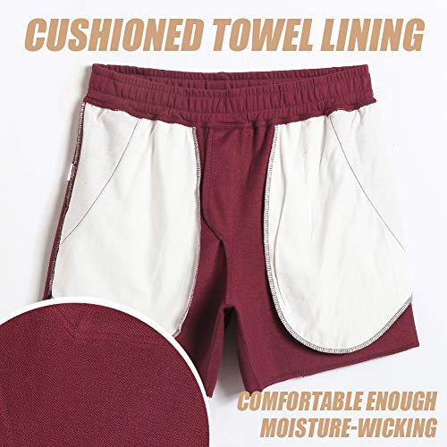 MaaMgic Mens Athletic Gym Shorts 5.5" Elastic Waist Casual Pajama