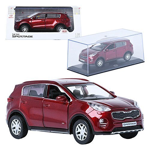 Pino B&D 1:38 KIA THE SUV SPORTAGE Fiery Red Display Mini Car Miniature Car