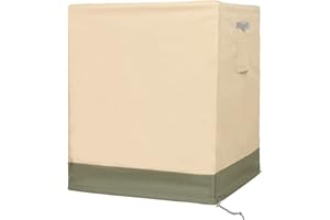 COWVIE Waterproof Square AC Unit Cover for Winter Outside Air Conditioner, 600D Heavy-duty Central Air Conditioner Cover, 91.