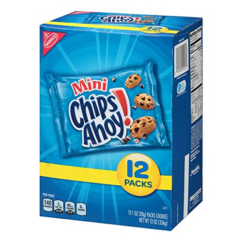 Chips Ahoy! Mini Chocolate Chip Cookies, 12 Count Individual Snack Bags