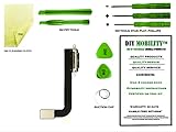 iPad 3 Charge Port Dock Flex Ribbon Cable Connector PREMIUM Kit with DM Tools, Cleaning Cloth, and Instructions Included - DIYMOBILITY