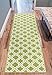 Modern Rug Calipso Green 2'X7'3'' Lattice Trellis Accent Area Rug Entry Way Bright Kids Room Kitchn Bedroom Carpet Bathroom Soft Durable Area Rug