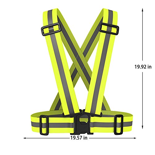 image for AUOON Reflective Strap Vest，Reflective Vest Adjustable，Lightweight