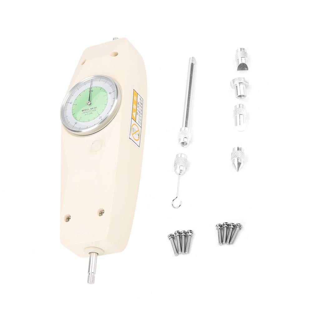 Force Meter, 50N Mechanical Push-Pull Gauge or Analog Dynamometer Force Measuring Instrument Tester Push Pull Force Gauge Meter Used for Force Measurement