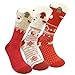 Fly love 3 Pairs Womens Christmas Crew Socks Cute Pattern Cotton Ankle Socks Holiday Printed Festive Patterns