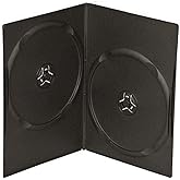 Maxtek 7mm Slim Black Double CD/DVD Case, 100 Pieces Pack.