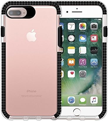 iPhone 7 Plus Case, iPhone 6 Plus Clear Case,Apple iPhone 6s/6/7 Plus Case TPU Bumper Cover Shock-Absorption Bumper and Anti-Scratch Clear Back for iPhone 6 Plus and iPhone 6s 7 Plus 5.5 Inch (Black)