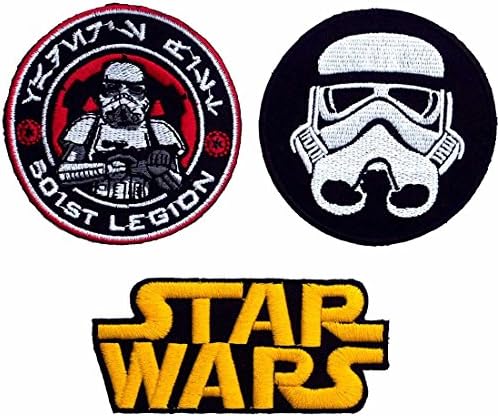 Set of 3 Starwars Mandalorian Emblem Uniform Costume Crew Movie Game Cartoon Comic Vest Jacket T Shirt Sew Iron on Patch. For Collection with Free Shipping By Botan