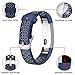 Maledan Replacement Bands Compatible for Fitbit Alta, Fitbit Alta HR and Fitbit Ace, Accessory Sport Bands Air-Holes Breathable Strap Wristbands with Stainless Steel Buckle, Blue/Gray, Small