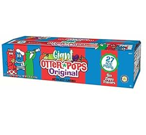 Giant Otter Pops Original 5oz 6 Flavor - 27 Ice Pops: Amazon.com
