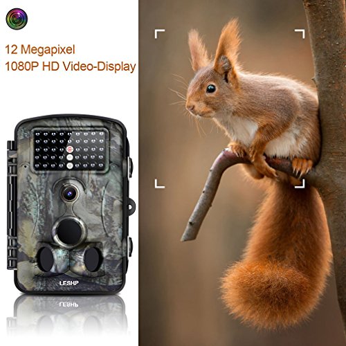 LESHP Game and Trail Camera 12MP 1080P HD With Time Lapse 65ft 120° Wide Angle Infrared Night Vision 42pcs IR LEDs Waterproof IP66 2.4" LCD Screen Scouting Camera Deer Camera Digital Surveillance - Thumbnail 2